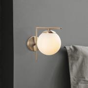 Vegglampe 7141-Antique, gullfarget antikk, opalglass Ø 10 cm