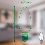 LED-pære E14 2,5W klar 3000K 525 lm Energiklasse A 2er