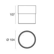 Crumb LED-taklampe, svart, Ø 10,4 cm, jern, glass