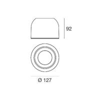 Outlook S LED-downlight, hvit, aluminium, glass, dimbar