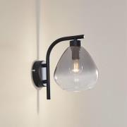 Lindby Pendura vegglampe, Ø 15 cm, svart, glass