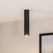 Downlight Tecno 1M, stål, GU10, høyde 30 cm, svart