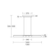 HerzBlut LED-hengelampe Lana del bianco, tre, dimbar