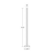 HerzBlut LED-gulvlampe Karl K, tre, dimbar, 161 cm