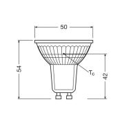 OSRAM LED-reflektorpære GU10 4,3W 36° 865 klar