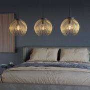 Pendellampe Venezuela, svart/gull, 3 lys