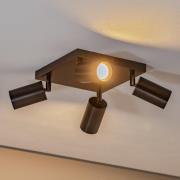 Sado downlight, 4 lyskilder, antrasitt, stål, justerbar