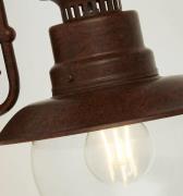 Vegglampe Station, brun, IP44