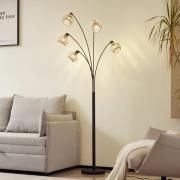 Lindby gulvlampe Lielle, naturlig bambus, 5 lyskilder, 190 cm