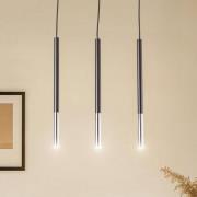 Euluna Thalassa Pendel 3 lyskilder G9 svart/krom lang