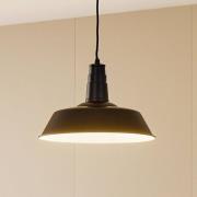 Lindby hengelampe Laylan, svart/hvit, Ø 36 cm, metall