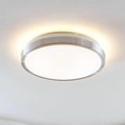 Lindby LED-taklampe Emelie, Ø 35 cm, aluminiumsfarget, metall
