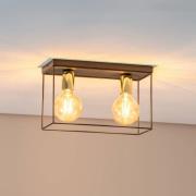 Taklampe Anna med metallramme, 2 lyskilder