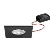 BRUMBERG LED innfelt spot BB21, svart 85 x 85 mm on/off IP65