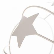 Stars vegglampe, sandfarget, metall, Ø 21 cm, støpsel