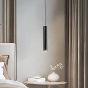 Pendellampe Omera, svart, stål Ø 8 cm