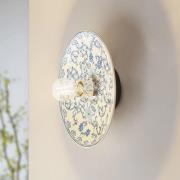 Lucande vegglampe Faelira, blå/hvit, keramikk