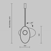 Maytoni Evolution LED-hengelampe, grå/hvit, svingbar