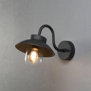 Vega Mini utendørs vegglampe, bredde 22 cm, svart