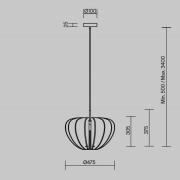 Maytoni hengelampe Cambio, hvit, Ø 47,5 cm, filt, E27