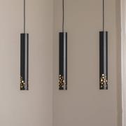 Tibia hengelampe, 3 lyskilder, lang, svart, stål, GU10