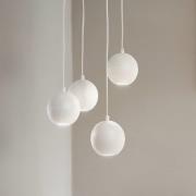 Midway hengelampe, 4 lyskilder, rund, sandfarget, GU10