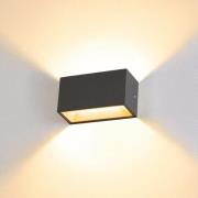 SLV Sitra LED utendørs LED-vegglampe opp/ned 20 antracit