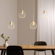 STARLIGHT hengelampe, kremhvit, 4 lyskilder, lengde 100 cm metall