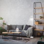 LED-gulvlampe Brilo unplugged Riffle, hvit, berøringsdimmer