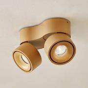 Arcchio LED-downlight Rotari, brun, 2 lyskilder, 8,9W