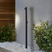 Lindby LED-gatelampe Luzian, høyde 120 cm, svart, jordspyd