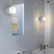 Oluce LED-vegglampe Fresnel, grå, aluminium, glass, 2700 K