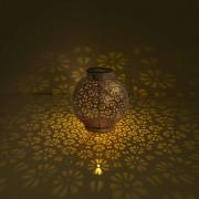 LED-solcellelampe 52854, sølv, metall, 20 cm, IP44, sett med 2 stk