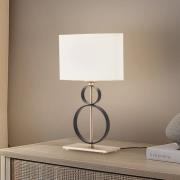 Bordlampe Priam, svart/gull, stål, høyde 42 cm