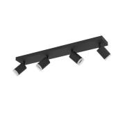 EGLO connect Smart LED-spot Melitello-Z, 4 lyskilder, svart