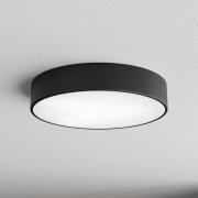 Taklampe Cleo 400, svart, sensor, IP54, Ø 40 cm, metall