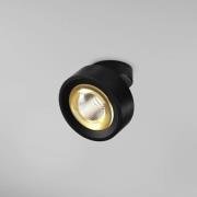 EGG DLS LED-spot Clippo Optic, svart/gull, Ø 12 cm, DTW