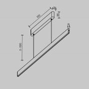 Maytoni LED-hengelampe Ephoria, messing, aluminium, lengde 116 cm