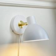 Dyberg Larsen vegglampe Lilje, hvit, Ø 16 cm, metall