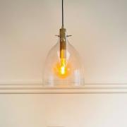 Dyberg Larsen Pendellampe Bistro, Ø 30 cm, transparent, glass