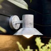 Dyberg Larsen utendørs vegglampe Venice, galvanisert, Ø 20 cm