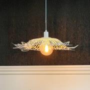 Dyberg Larsen Hengelampe Flora, perlehvit, Ø 60 cm, metall