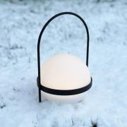 Dyberg Larsen LED-solcellelampe Summer, hvit/svart Høyde 26 cm