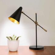 Nelu bordlampe, svart, høyde 60 cm, metall, justerbar