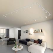 Lindby 1-fase skinnesystem Linaro, GU10, 14 lyskilde, hvit