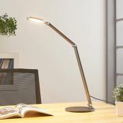 Lucande LED-skrivebordslampe Mion, 41 cm, rund, dimbar
