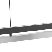 LED-hengelampe Pulse, lengde 120 cm, svart, metall