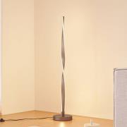 Lindby LED-gulvlampe Jaren, svart/brun, 114 cm, CCT