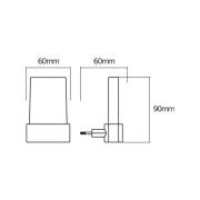 OSRAM LED-stikkontaktnattlampe LUNETTA SHINE, 3000 K, hvit