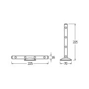 OSRAM LED-vegglampe LEDSTIXX, sølv, metall, batteri